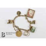 Vintage 9ct Gold Charm Bracelet