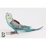 Cold Painted Bronze Budgie Pincushion