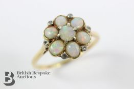 18ct Opal and Diamond Ring