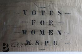 Original Suffragette protest flag