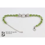 A Peridot Line Bracelet