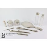 Silver and Cut Glass Vanity Set