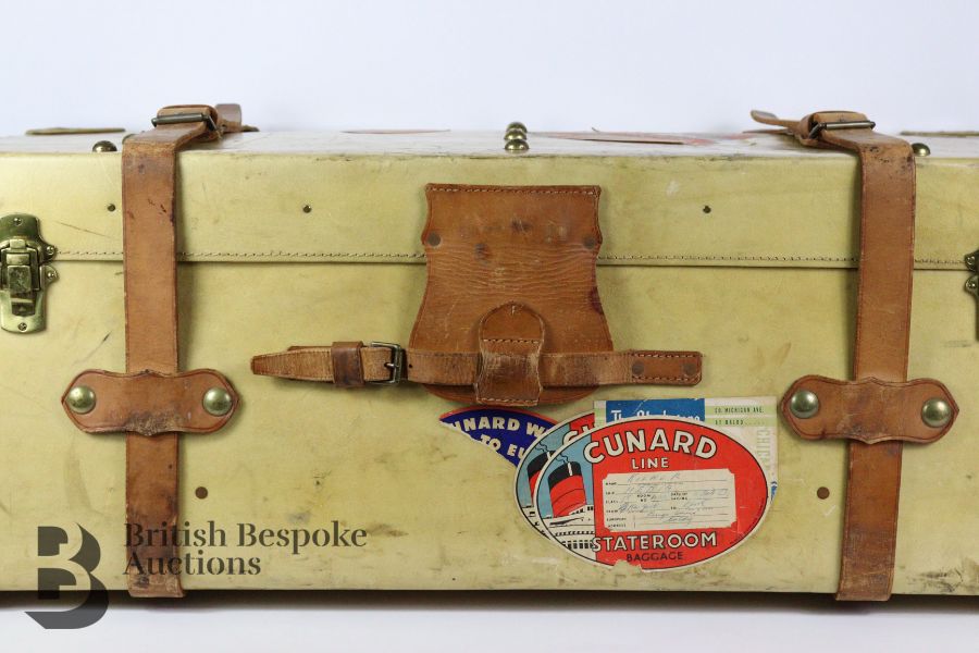 Vintage Steamer Travel Trunk - Image 10 of 17