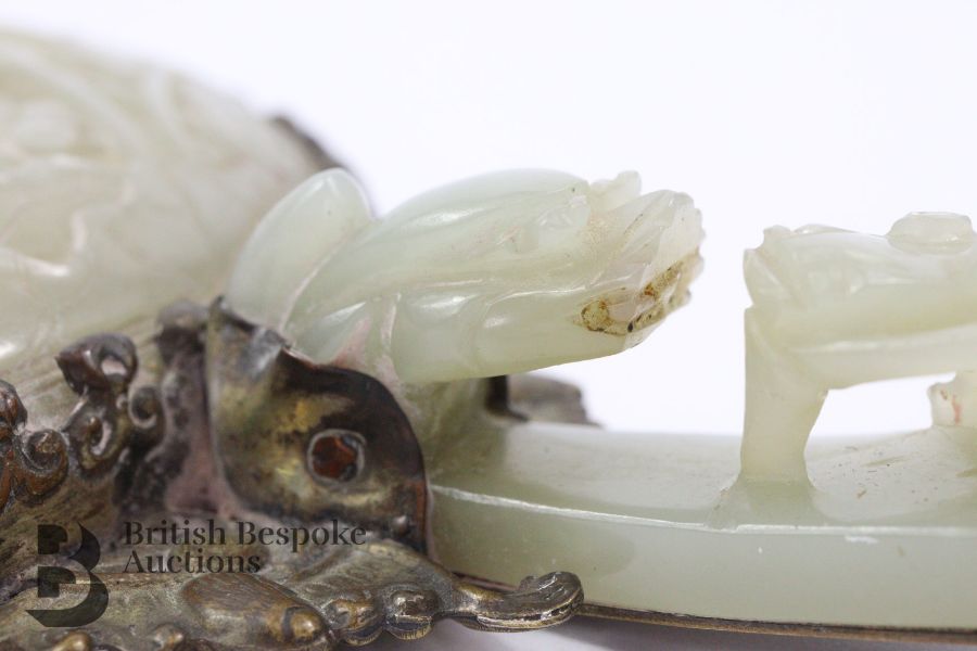 Chinese White Jade Hand Mirror - Image 11 of 13