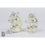 Silver Plated Pig Condiments