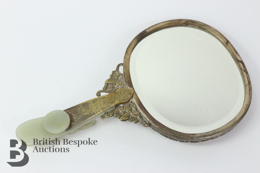 Chinese White Jade Hand Mirror - Image 3 of 13