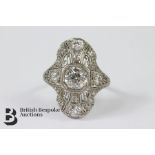 Art Deco Platinum and Diamond Ring