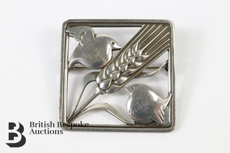 Georg Jensen Silver Brooch