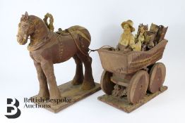 Dorothy Pennicott - Shire horse and Rag and Bone Man Cart