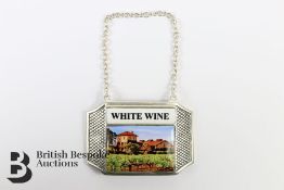 Large Silver Plated Wine Bottle Label