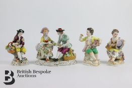 Pair of 19th Century Meissen Porcelain Figurines