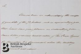 1812 Letter from Frederick, George III's Son