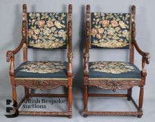 A Pair of 19th Century Library Chairs in Renaissance Style