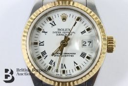 Ladies 18ct Gold and Stainless Steel Rolex Oyster Datejust