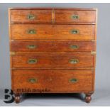 19th Century Anglo Indian Teak Campaign Chest of Drawers