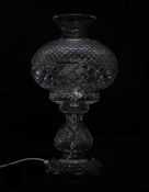 Waterford Crystal Etched Lamp and Base