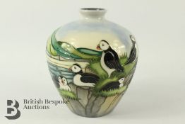 Carol Lovett for Moorcroft Puffin Vase