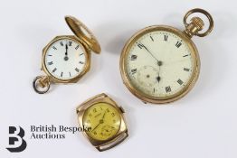 Gold Pocket Watch and Fob Chain