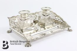Asprey of London Silver Double Ink Stand