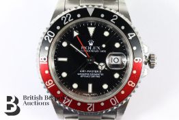 Gentleman's 2006 Rolex Stainless Steel GMT-Master II Coke Wrist Watch