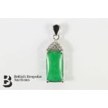 14ct White Gold and Jade Pendant