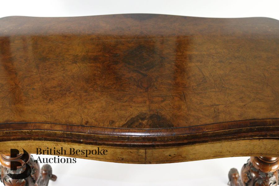 Victorian Walnut Card Table - Image 4 of 5