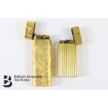 Cartier and Dunhill Gold Plated Lighters
