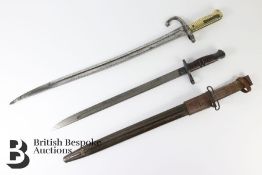 French 19th Century Bayonet and US Bayonets