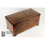 Circa 1875 Rosewood Cylinder Music Box