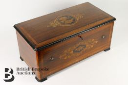 Circa 1875 Rosewood Cylinder Music Box