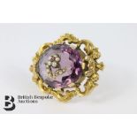 Victorian 14/15ct Gold and Amethyst Brooch