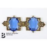 19th Century Fattorini and Sons Ltd Blue Stone Belt Buckle