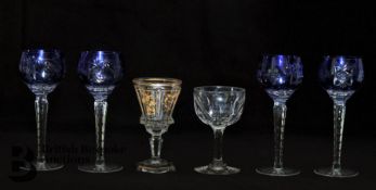 Four Finely Engraved Glasses