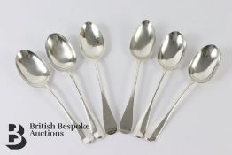 Six Silver Serving Spoons