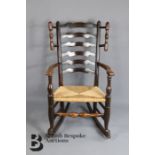 An Oak Ladder Back Rocking Chair