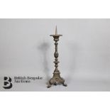 Antique Brass Altar Pricket