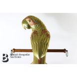Charming Cast Brass and Copper Parrot