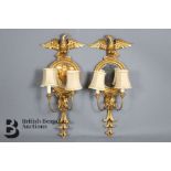 Pair of 20th Century Regency Style Giltwood Girandoles