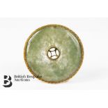 18ct Celadon Jade Brooch