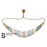 Indian Multi-Coloured Semi-Precious Stone Bead Necklace