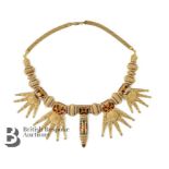 Indian 22ct Gold and Enamel Necklace