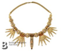 Indian 22ct Gold and Enamel Necklace