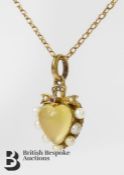 Gold Heart Shaped Pendant