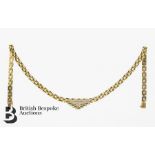 18ct Gold Diamond-Set Brick-Link Bracelet