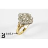 18ct Yellow Gold and Platinum Diamond Ring