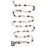 18ct Spectacle Multi-Gem Necklace