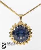 18ct Yellow Gold and Alexandrite Brooch and Pendant