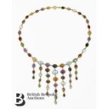 18ct Yellow Gold Multi-Gem Necklace