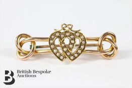 14/15ct Gold Sweetheart Brooch