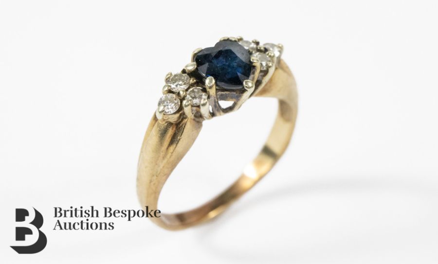 9ct Sapphire and Diamond Ring